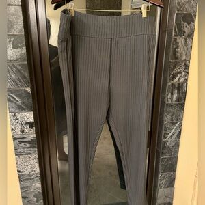 SHEIN Ribbed Pull-On Pants - Size 4XL